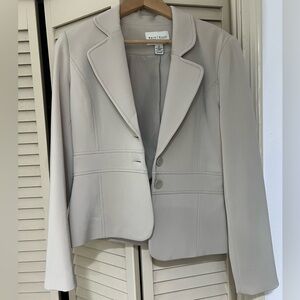 White House Black Market Cream Blazer Tailored Suit Jacket